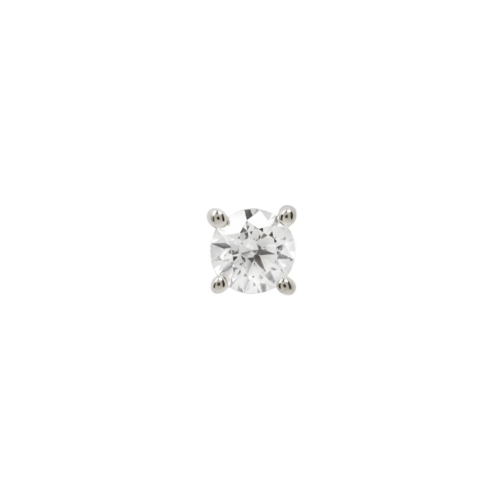 PAIR of Buddha jewelry 14k white gold 1.5mm Swarovski threadless ends